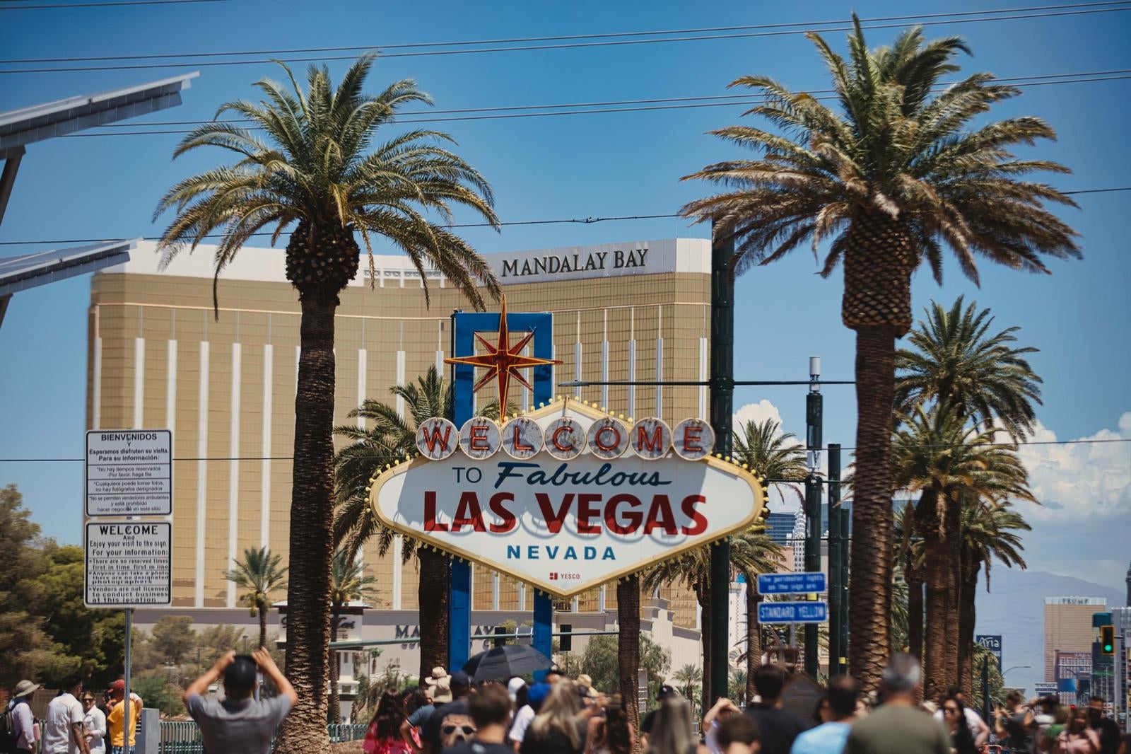 Las Vegas Showcased by Welcome Sign and Mandalay Bay - free stock photo