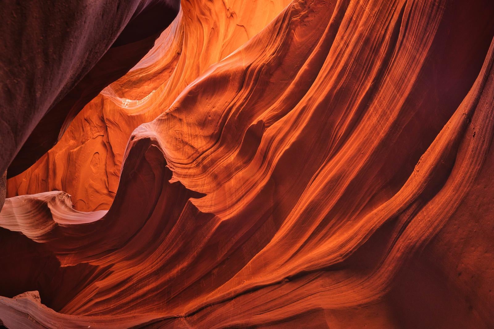 The Art of Red-Brown Sandstone in Antelope Canyon - free stock photo