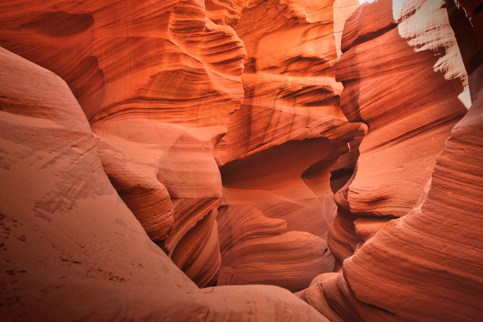 Smooth Reddish-Brown Sandstone Curves - free stock photo