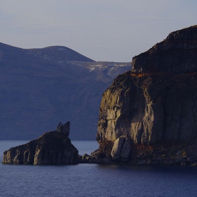 カンガルーに見える切り立った崖（イタリア）の写真