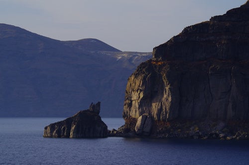 カンガルーに見える切り立った崖（イタリア）の写真