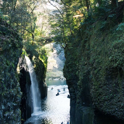 真名井の滝と御橋（宮崎県高千穂町）の写真