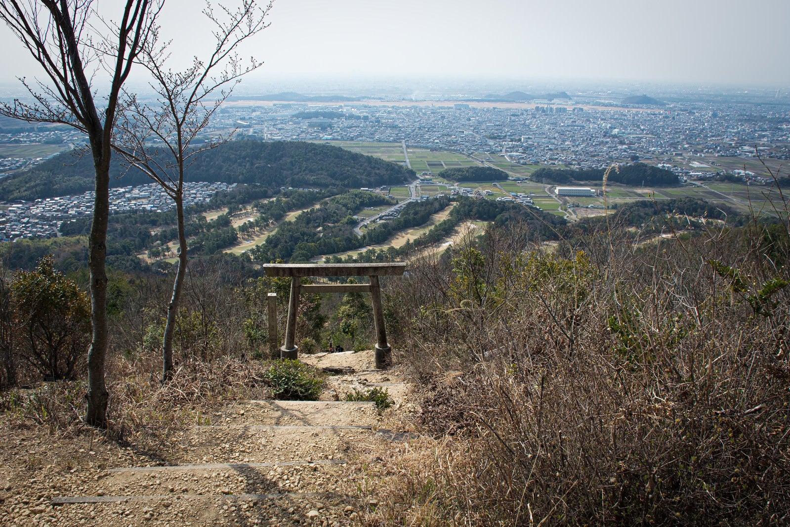「岐阜県権現山頂上から見下ろした景色」の写真