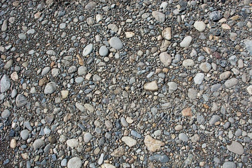 無数の小石が埋まる（テクスチャー）の写真